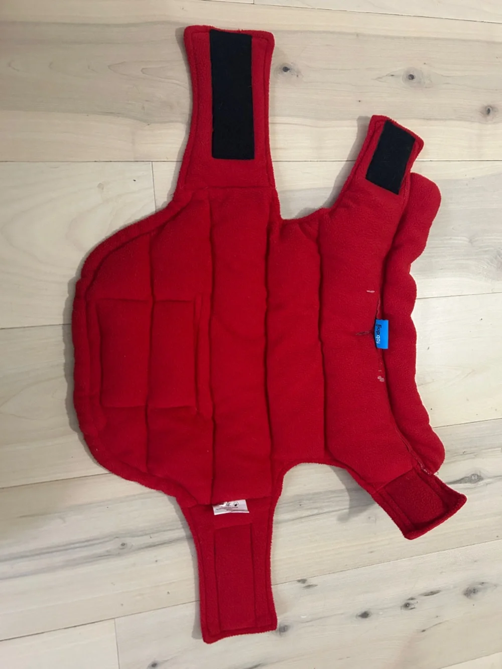 Fab Dog & Land’s End Red Puffer Blue Plaid Dog Vests Medium